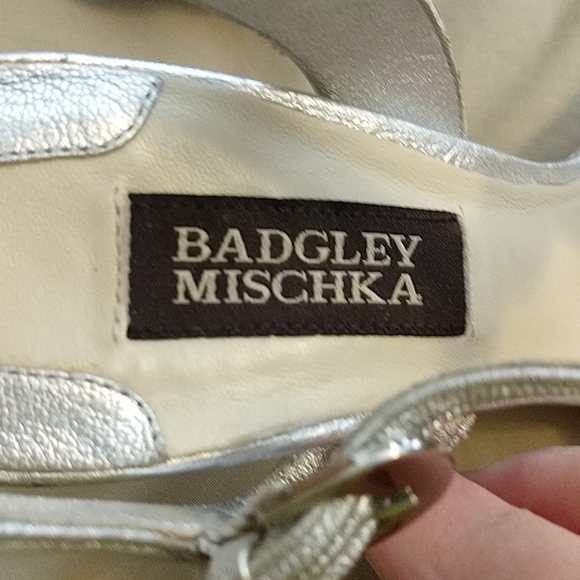 Badgley Mischka Silver Sandals - Picture 5 of 5